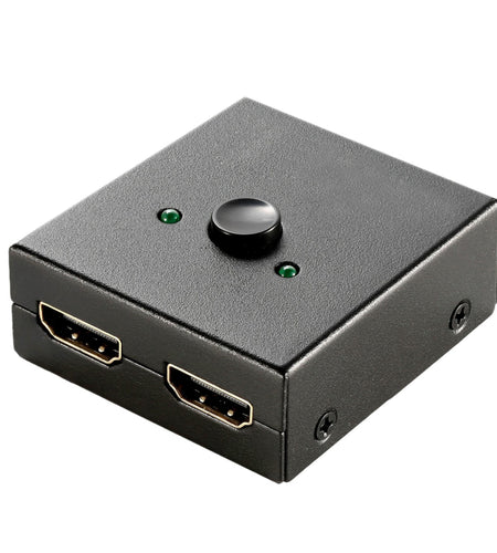 HD IN & HD OUT Bi-directional Switch Adapter 1x2 or 2x1 4K HDTV Splitter Converter Hub Manual Switcher Supports HD 3D 1080P for DVD HDTV Projector Dis