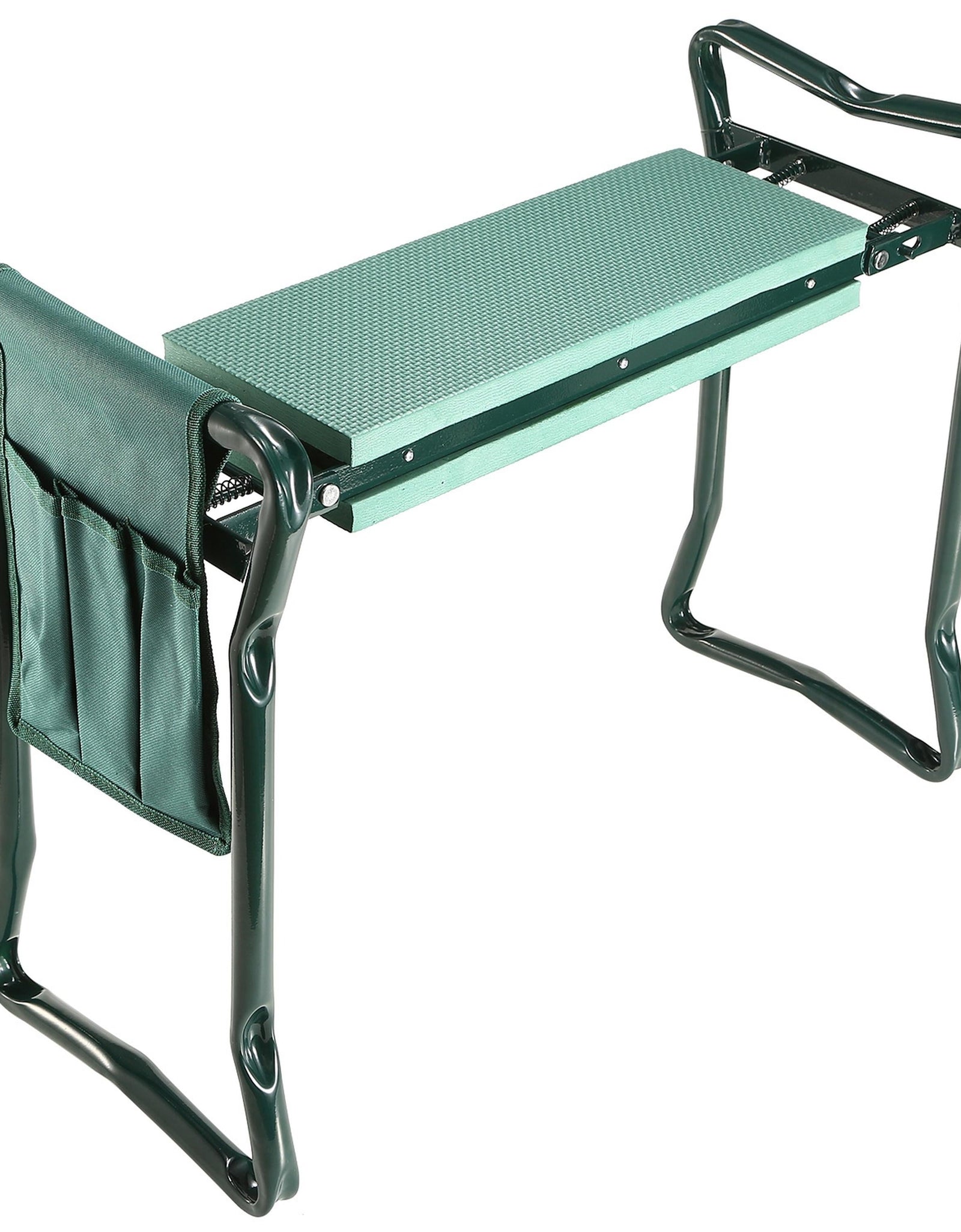 Foldable Garden Kneeler Seat w/ Kneeling Soft Cushion Pad Tools Pouch Portable Gardener Kneeling Bench Stool