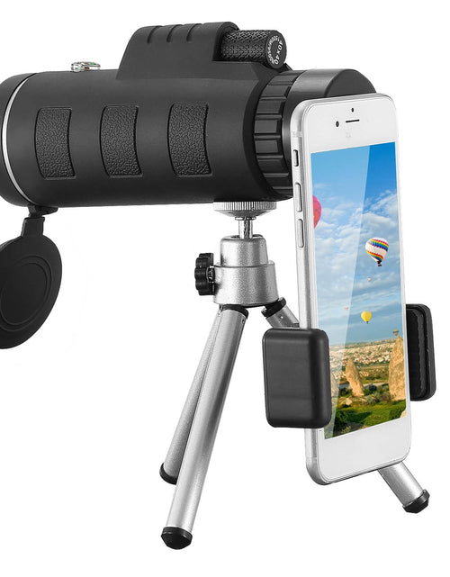 Load image into Gallery viewer, 40x40 HD Optical Monocular Telescope w/ FMC Lens Low Light Vision Scope Phone Holder Tripod Compass For Bird Watching Hunting Camping Hiking Sport Eve
