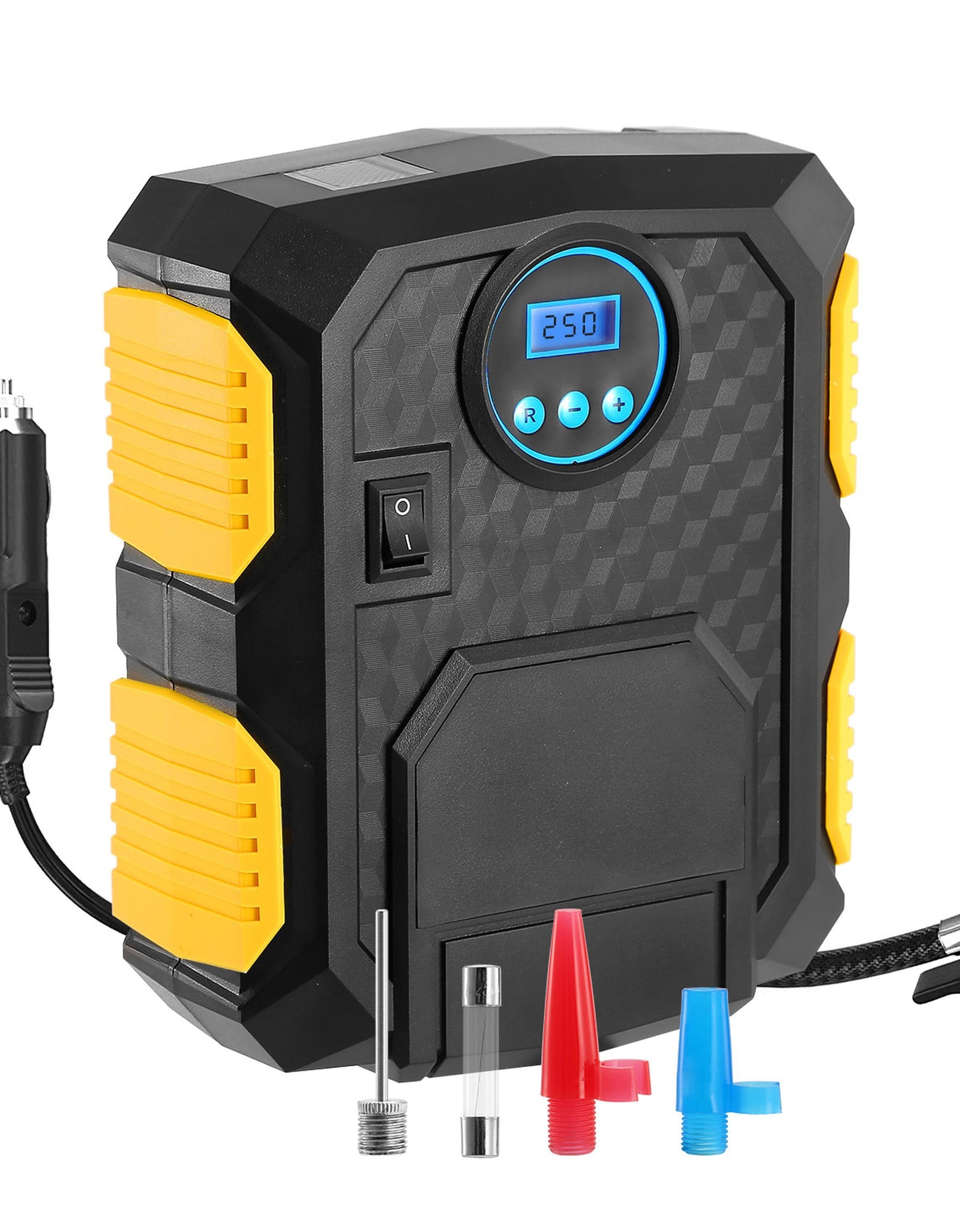 Tire Inflator 12V DC 120W 150PSI Tire Pump w/LCD Electric Air Compressor Pump 25L/Min Large Air Flow