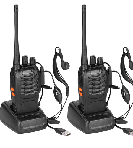 2 x Baofeng BF-888S Walkie Talkies Two Way Radio UHF 16CH 400-470MHZ Long Range