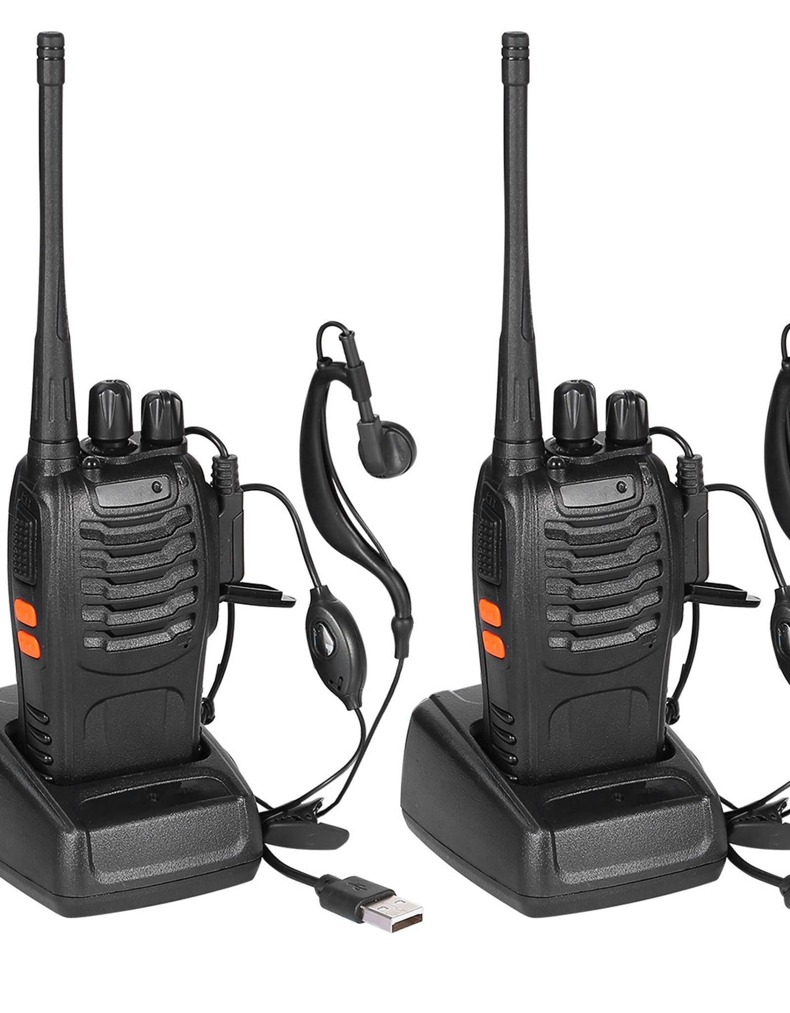 2 x Baofeng BF-888S Walkie Talkies Two Way Radio UHF 16CH 400-470MHZ Long Range