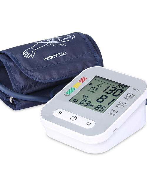 Load image into Gallery viewer, Digital Arm Blood Pressure Monitor LCD Digital Heart Beat BP Gauge Health Test w/Voice
