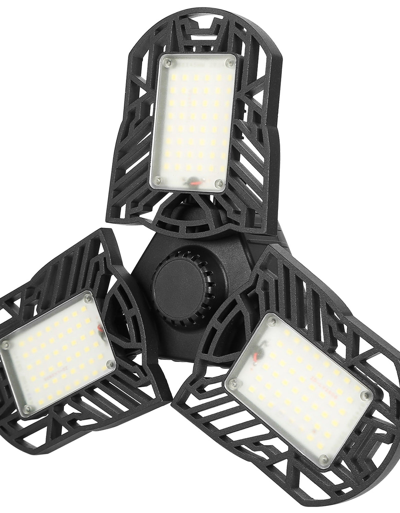 LED Garage Light,  E26/E27 80W 7000LM 6500K Garage Ceiling Light Deformable Workshop Lamp Die Cast Aluminum LED Ceiling Light Bulbs with 3 Adj