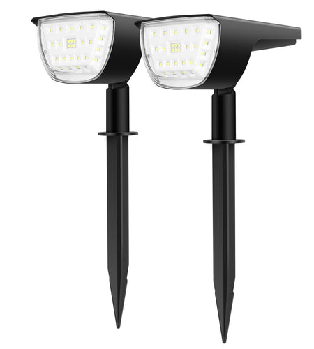 Solarek 32 LEDs Solar Landscape Spotlights IP65 Waterproof Solar Lights Auto On/Off Solar Powered Security Wall Lights 3 Modes Lighting For Yard Garde