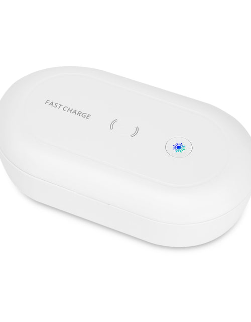 Load image into Gallery viewer, UV Light Sanitizer Box Portable 10W Phone Wireless Charging Disinfection Lamp w/ Aroma Diffuser Sterilizing Box For Jewelry Watch Wallet Keys
