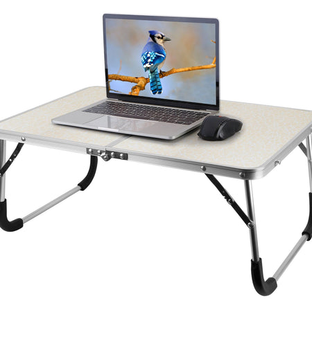 Foldable Laptop Table Notebook Bed Desk Lap Tray - For Sofa, Couch, Floor, Dorm - Breakfast, Reading, Writing - Specs:  Portable & Adjustable