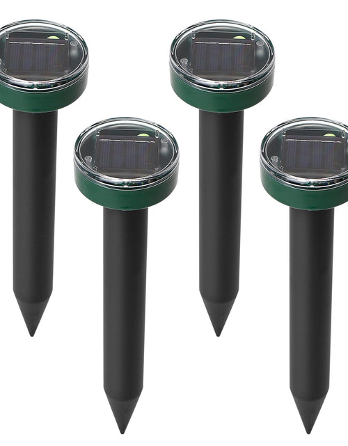 Load image into Gallery viewer, 4Pcs Solar Powered Mole Repeller Sonic Gopher Stake Repellent Waterproof Outdoor For Farm Garden Yard Repelling Moles Gopher Snake Vole Rat Mice Mouse
