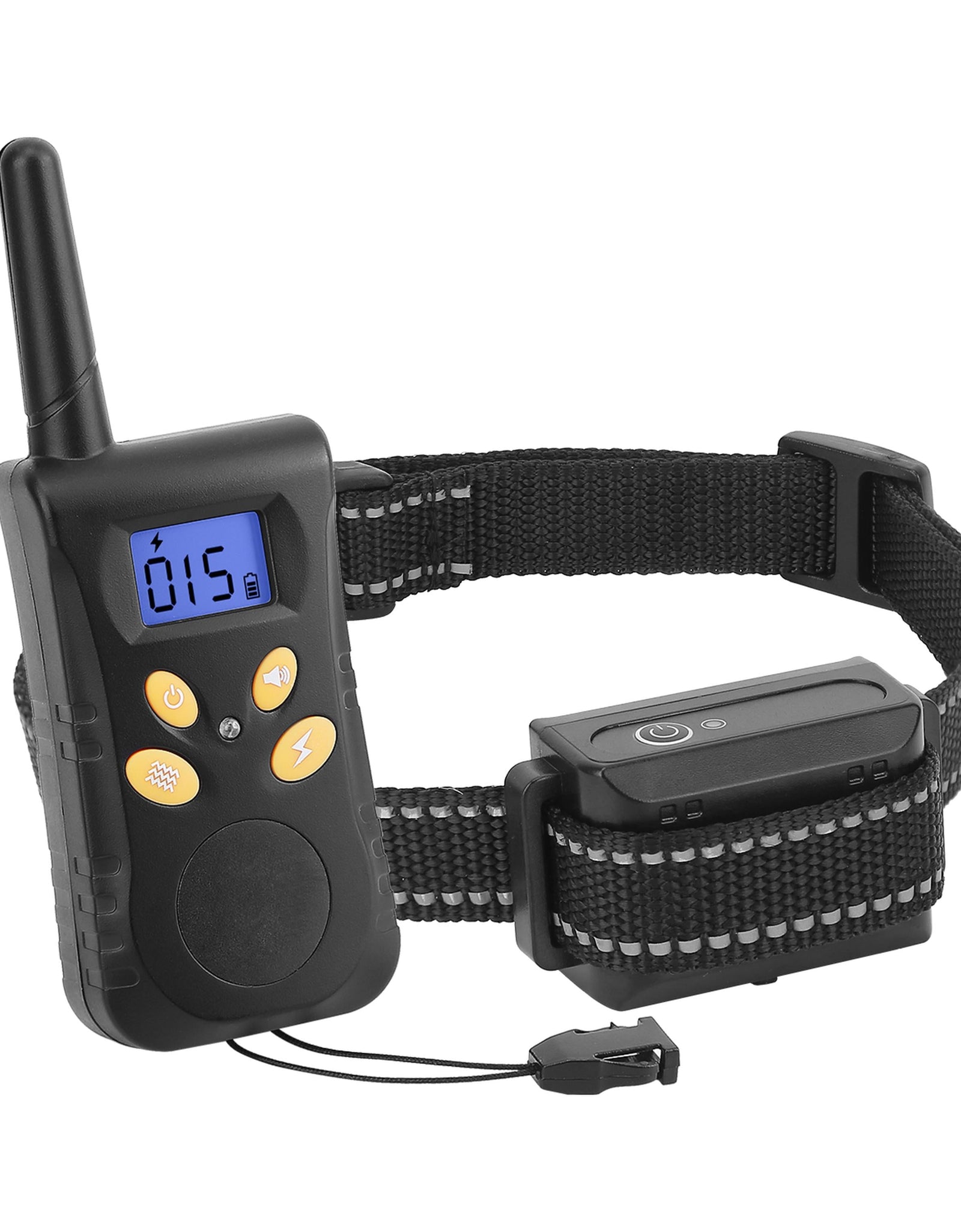 Dog Training Collar IPX7 Waterproof Pet Beep Vibration Electric Shock Collar Rechargeable Transmitter Receiver Trainer w/ Remote