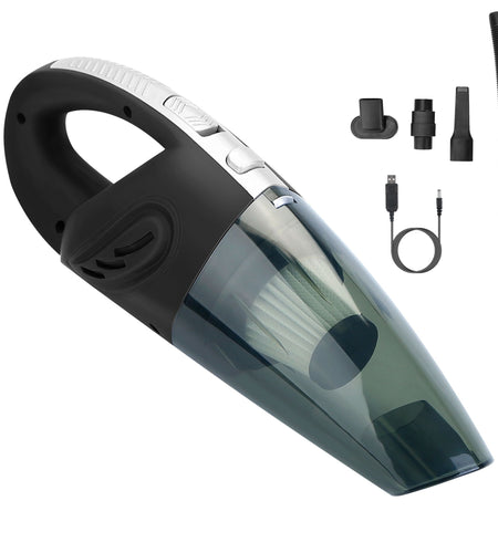 Cordless Handheld Vacuum Cleaner - Powerful Suction, Rechargeable, Portable - Ideal for Dust & Pet Hair - Includes Hose & Brush