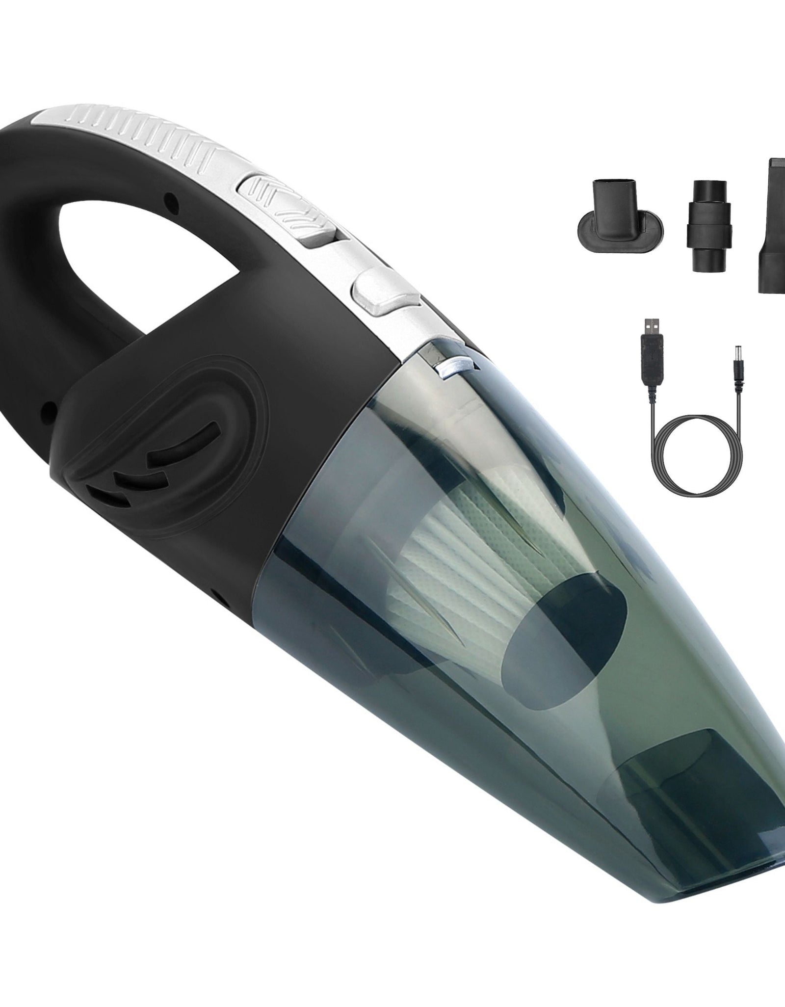 Cordless Handheld Vacuum Cleaner - Powerful Suction, Rechargeable, Portable - Ideal for Dust & Pet Hair - Includes Hose & Brush