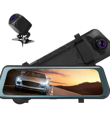 1080P Car DVR Dash Cam 9.66" w/ G-Sensor, Parking Monitor, Seamless Recording