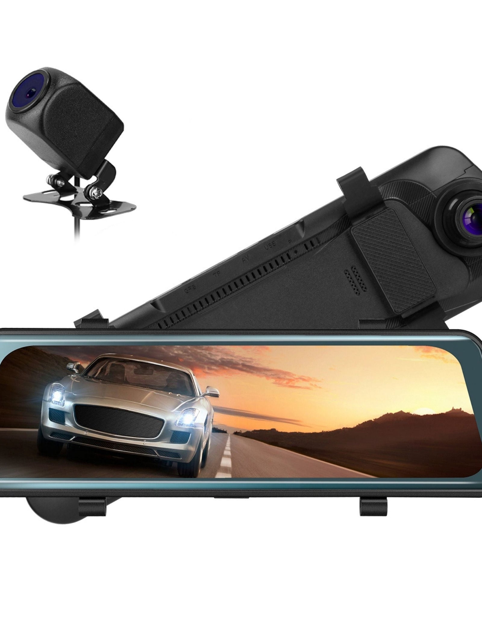1080P Car DVR Dash Cam 9.66" w/ G-Sensor, Parking Monitor, Seamless Recording