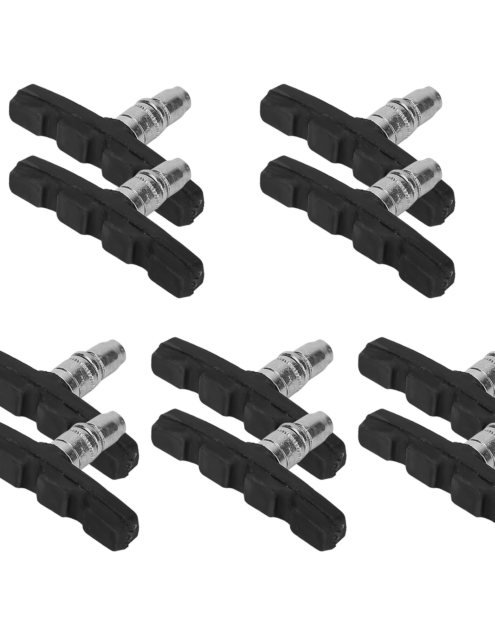 5 Pairs V Bike Brake Pads Road Mountain Bicycle V-Brake Blocks Set 70mm Non-Slip V Bicycle Stop Caliper W/ Hex Nuts and Spacers