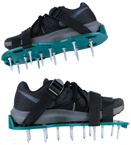 1Pair Lawn Aerator Shoes Grass Aerating Spike Sandal Heavy Duty Aerator Shoes w/ Adjustable Straps for Lawn Garden