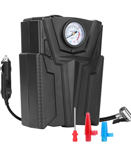 Car Tire Air Pump Portable Air Compressor Pump DC 12V Car Tire Inflator Pump For Bicycle Motorcycle w/ Pointer