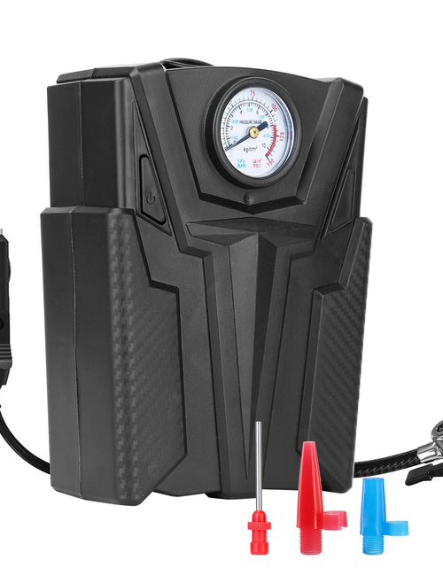 Load image into Gallery viewer, Car Tire Air Pump Portable Air Compressor Pump DC 12V Car Tire Inflator Pump For Bicycle Motorcycle w/ Pointer
