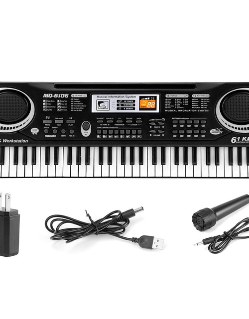 Load image into Gallery viewer, 61 Keys Digital Music Electronic Keyboard Electric Piano Musical Instrument Kids Learning Keyboard w/ Microphone For Beginners Kids Girls Boys Adults
