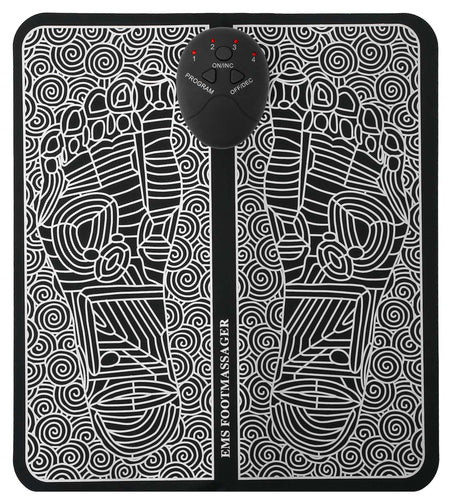 Rechargeable EMS Foot Massage Pad - 6 Modes, 9 Intensity Levels, Muscle Pain Relief