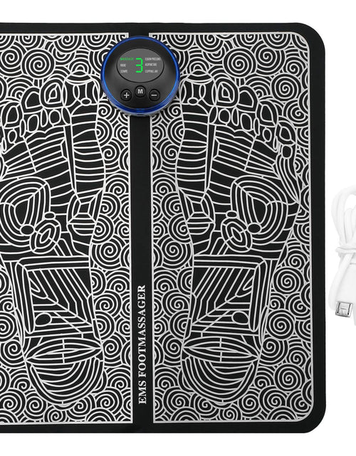 Load image into Gallery viewer, EMS Foot Massage Pad Electric Stimulator Massager Unit Rechargeable Leg Reshaping Muscle Pain Relax Massage Mat w/ 6 Modes 9 Intensity Levels
