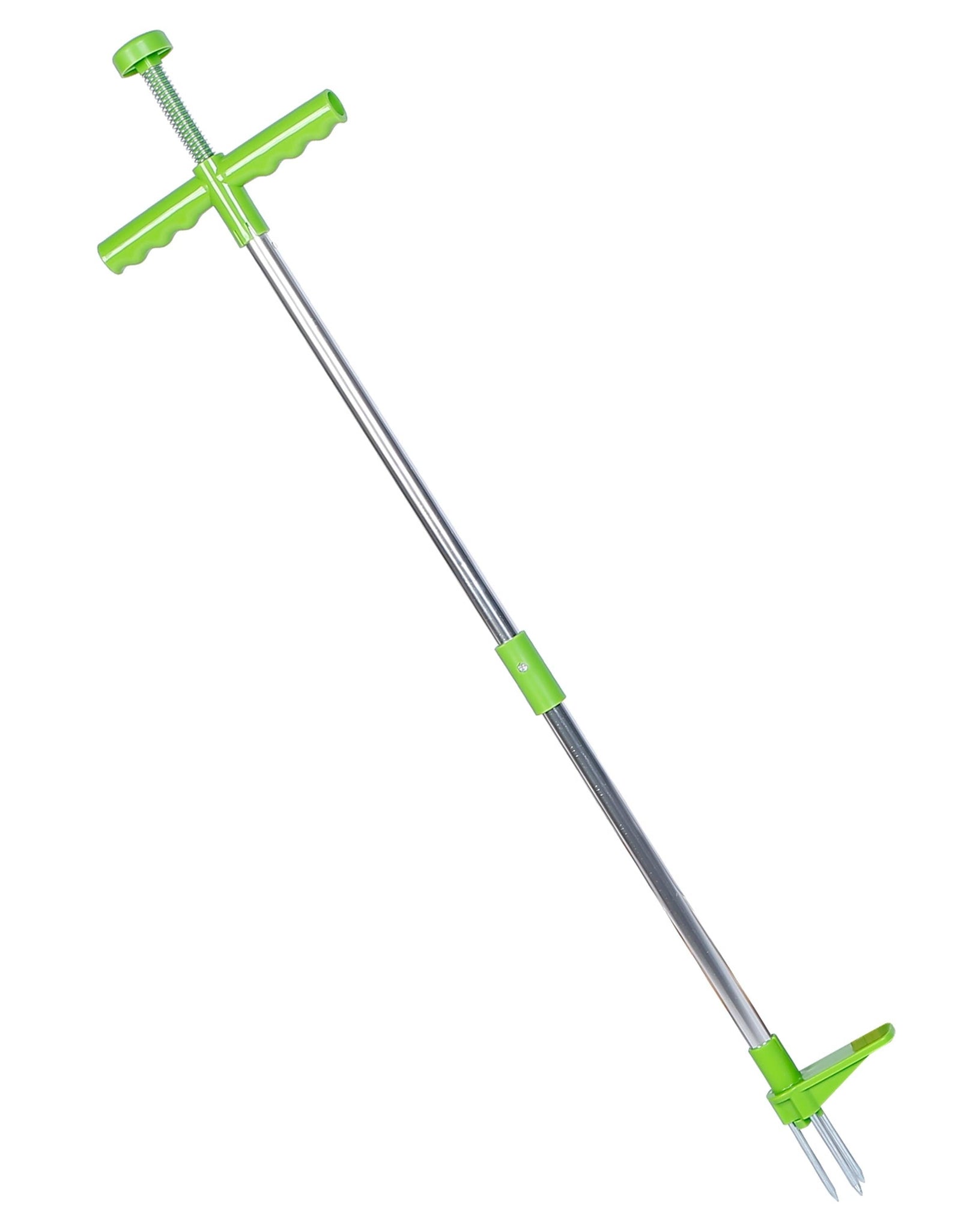Weed Puller Twister Stand Up Root Removal Hand Tool 3 Claws Aluminum Grass Manual Remover 38.98in Long Handle w/ Foot Pedal