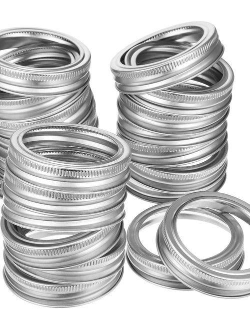 Load image into Gallery viewer, 24 Pcs Regular Mouth Canning Jar Metal Rings Split-Type Jar Bands Replacement Fits For Ball Kerr Mason Jars
