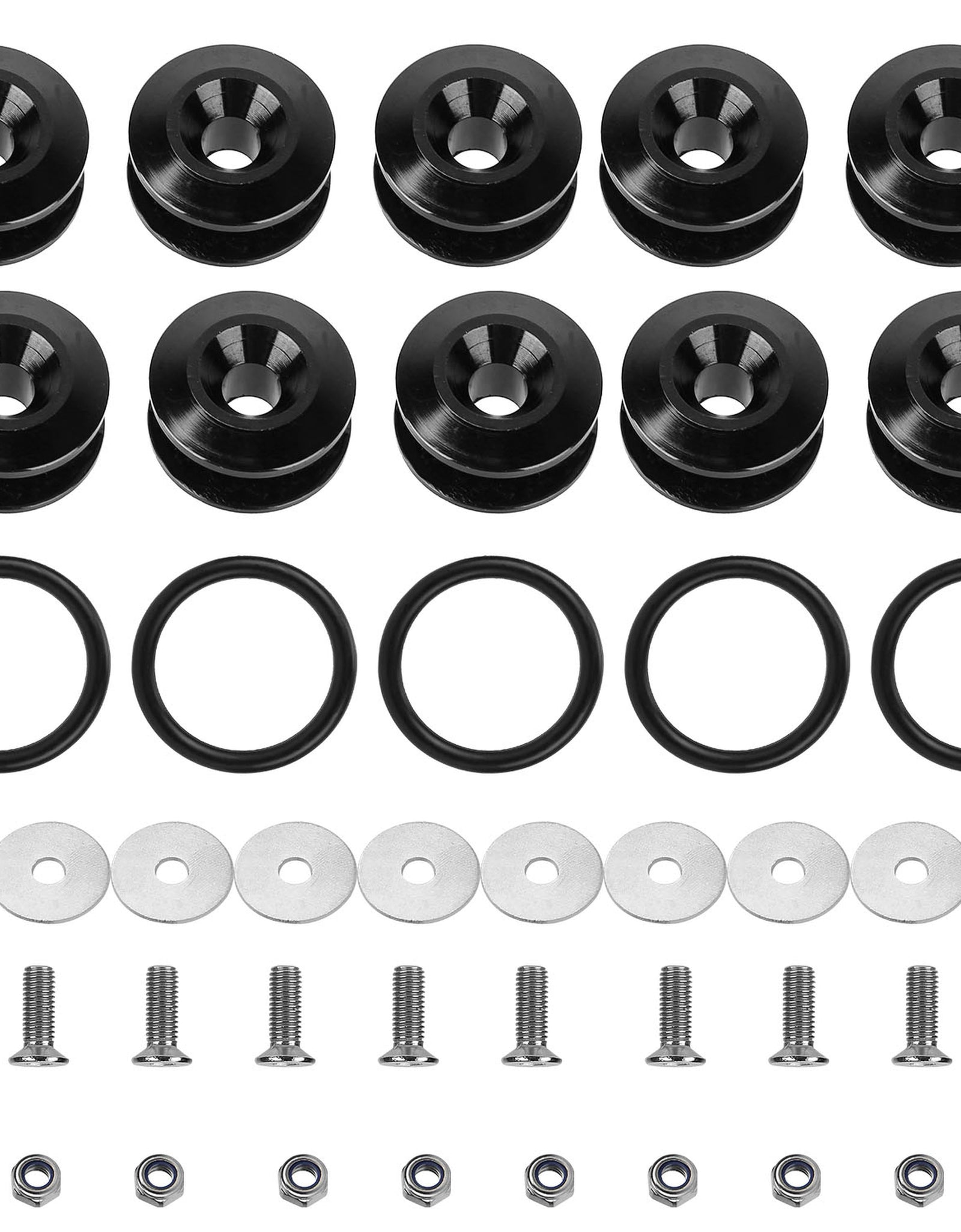 5Set Car Quick Release Bumper Fasteners Front Rear Bumper Holders Trunk Fender Hatch Lids Kit