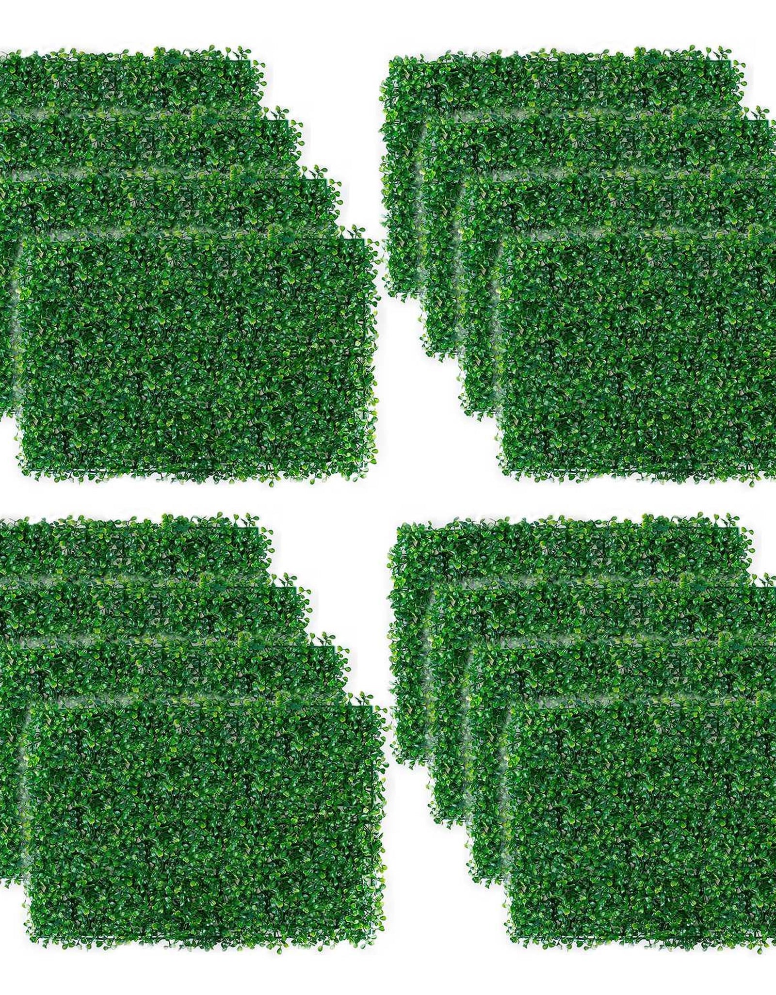 12Pcs 23.6x15.75in Artificial Boxwood Topiary Hedge Plant Grass Backdrop Fence Privacy Screen Grass Wall Decoration For Balcony Garden Fence