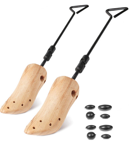 One Pair Boot Stretcher Adjustable Width Shoe Shaper Wooden Boot Widener Expander for Men