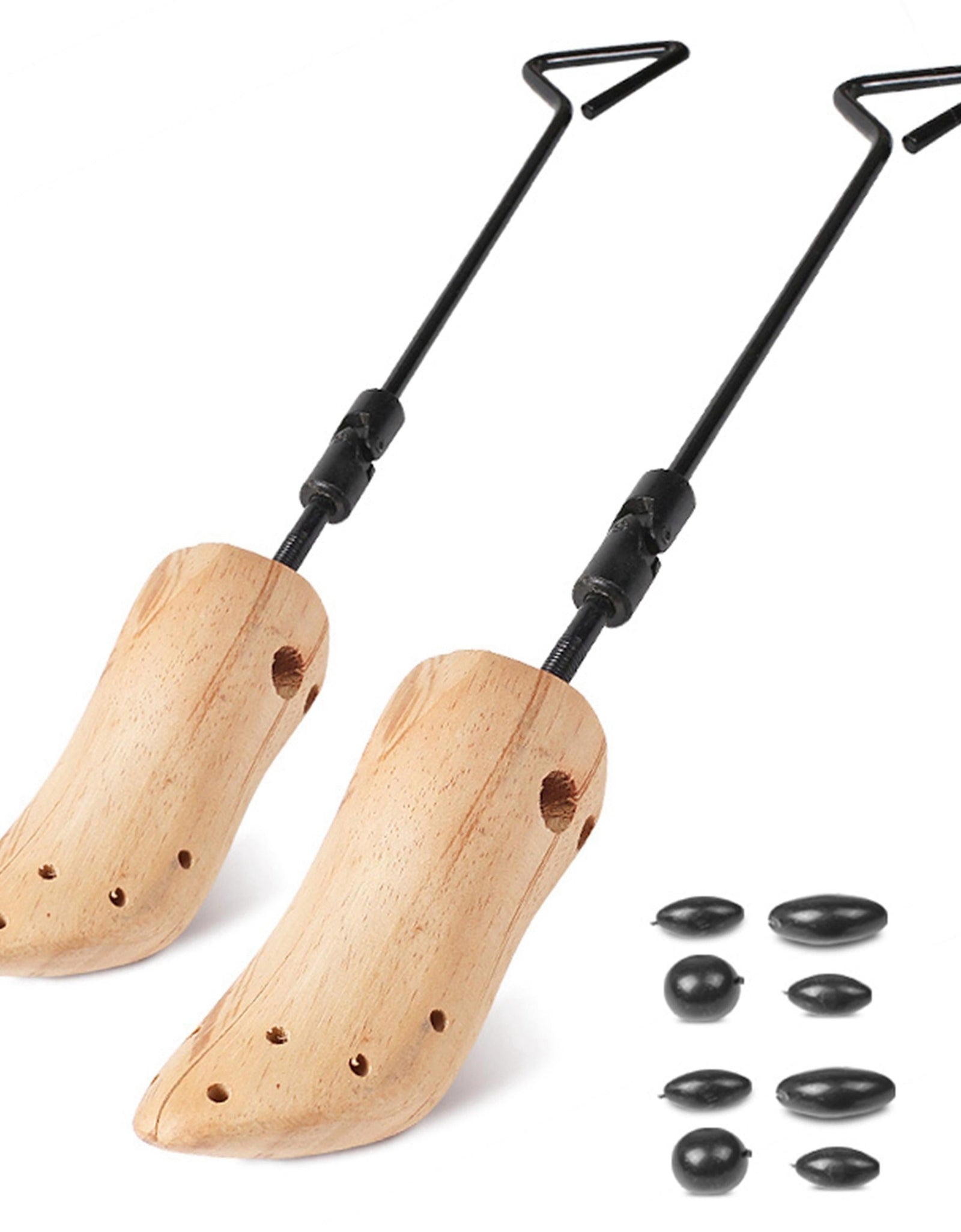 One Pair Boot Stretcher Adjustable Width Shoe Shaper Wooden Boot Widener Expander for Men