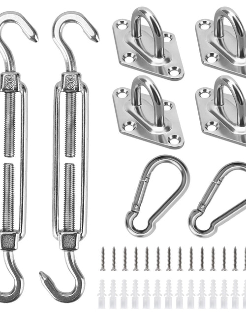 Load image into Gallery viewer, Sun Shade Sail Hardware Kit Stainless Steel Canopy Installation Kit Fixing Accessory for Rectangular Square Shade Sail Installation
