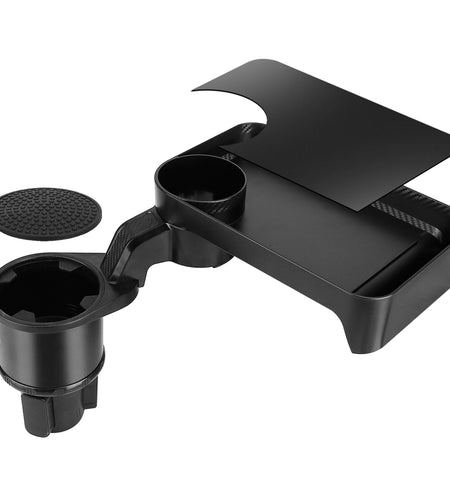 Car Cup Holder Tray�360� Rotating Car Bottle Holder Expander Adapter Multifunctional Water Cup Mount Stand with Detachable Tray
