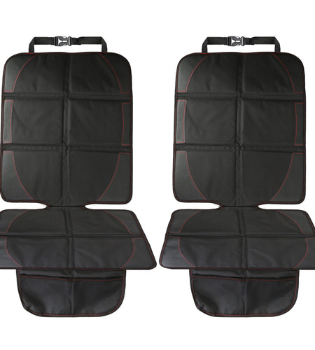 2 Packs Car Seat Protector Cushion Mat Pad with Thick Padding Protector for Child Baby Car Seat Mesh Pockets Non-slip