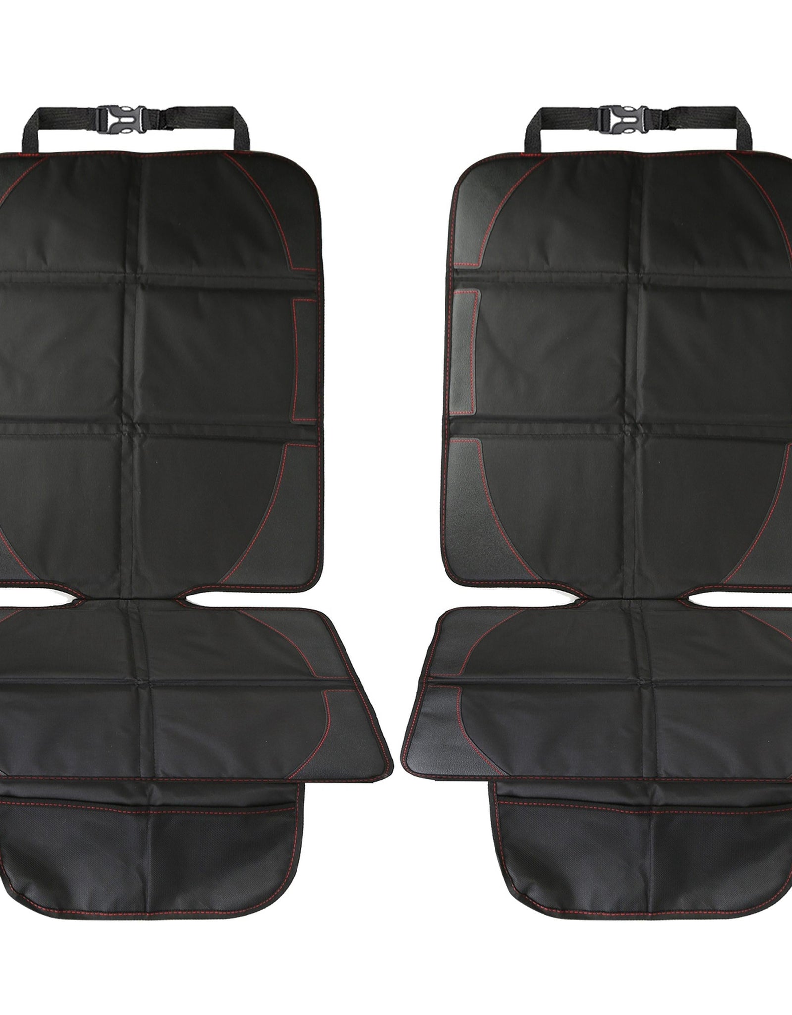 2 Packs Car Seat Protector Cushion Mat Pad with Thick Padding Protector for Child Baby Car Seat Mesh Pockets Non-slip