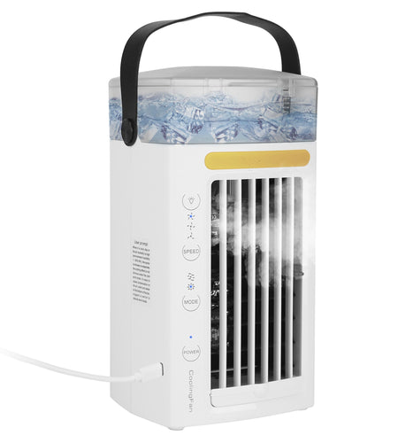 Portable 4-in-1 Air Cooler: Mist Cooling, 3 Speeds, Nightlight