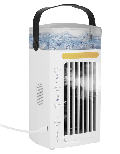 Load image into Gallery viewer, Portable 4-in-1 Air Cooler: Mist Cooling, 3 Speeds, Nightlight
