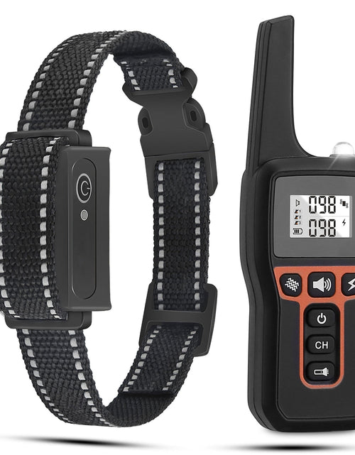 Load image into Gallery viewer, 3280FT Dog Training Collar IP67 Waterproof Pet Beep Vibration Electric Shock Collar 3 Channels Rechargeable Transmitter Receiver Trainer with Flashlig
