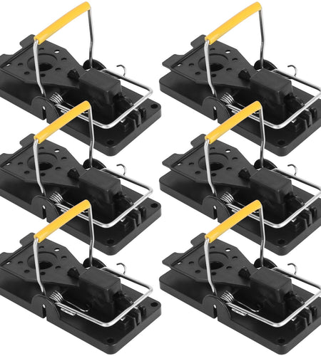 6Packs Mouse Traps Reusable Rat Rodent Killer Effective Pest Control Mouse Catcher Mice Snap Kill Trap