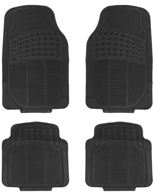 Load image into Gallery viewer, 4Pcs Automotive Floor Mats Front and Rear PVC Rubber Floor Mats Heavy Duty Drive Vehicle Car Mats with Trimmable Design Fit Most Cars SUVs Trucks
