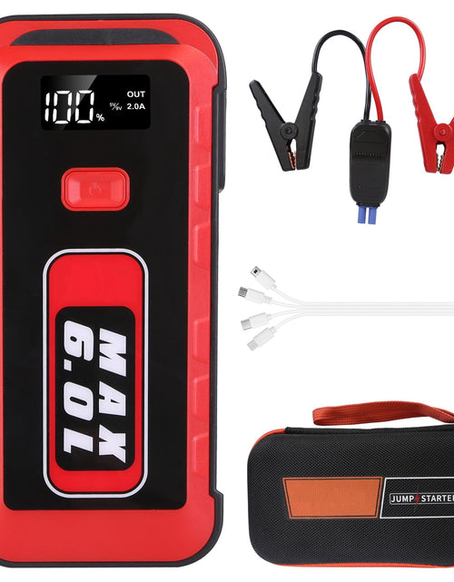 Load image into Gallery viewer, Car Jump Starter Booster 2500A Peak 25800mAh Battery Charger Power Bank with 4 Modes LED Flashlight for Up to 6.0L Gas or 3.0L Diesel Engine Car
