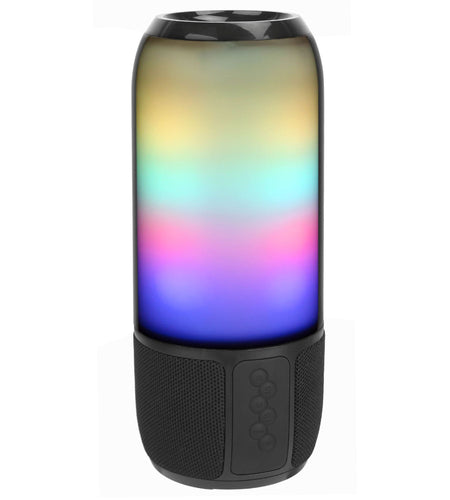 Portable Wireless Speaker with 6 Color Changing Lights - Loud Stereo, Radio, TWS - for Home, Outdoor, Travel