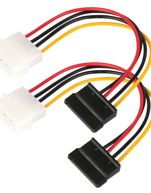 Load image into Gallery viewer, 2 Packs 4 Pin Male To 15Pin Female Data Cable Adapter Converter Hard Drive Cable
