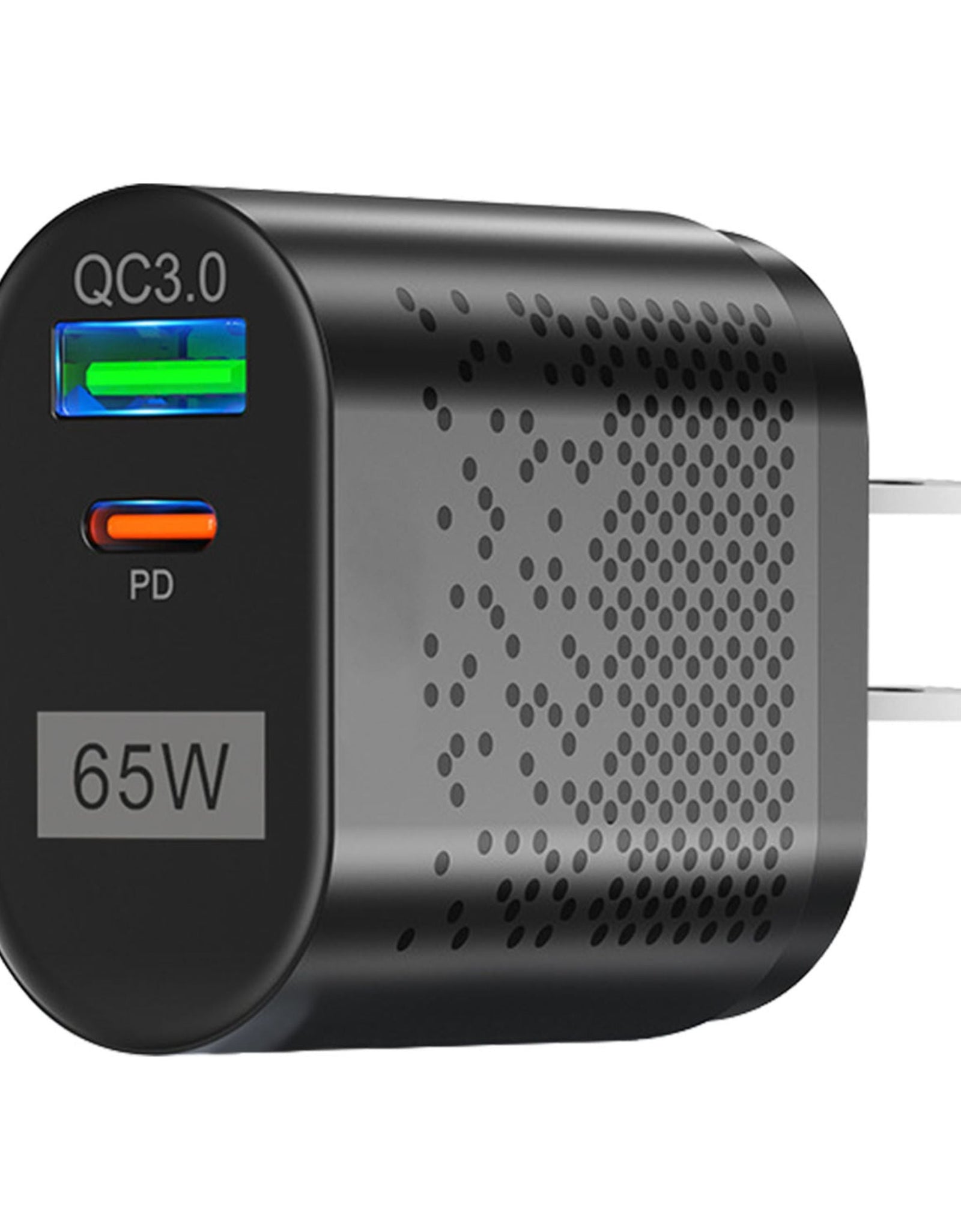 65W Type C Fast Wall Charger - PD QC3.0 Adapter for iPhone 14/13/12/11, Samsung S22/S21, Switch, MacBook, iPad