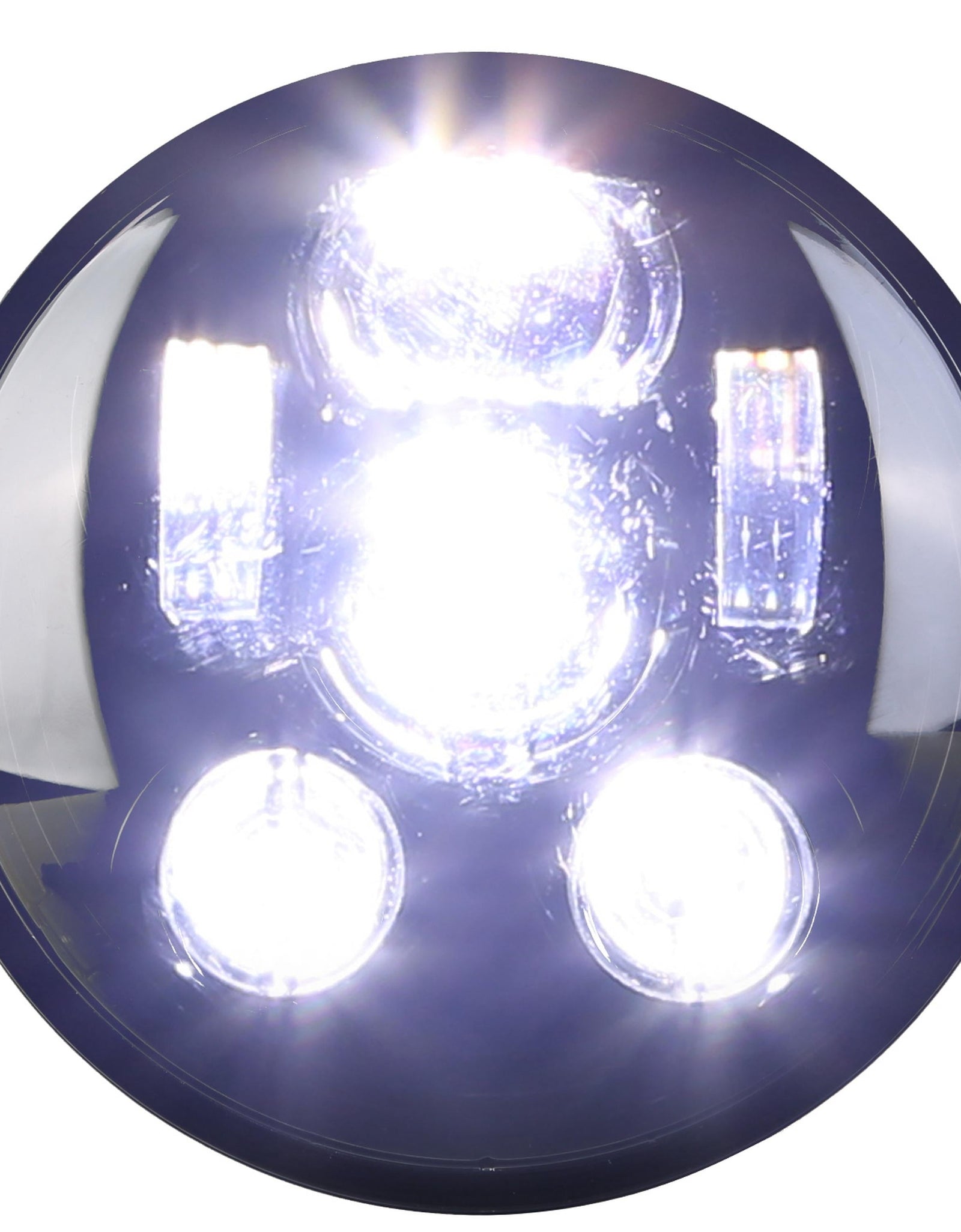 5.75In LED Headlight Motorcycle Projector Headlamp Fit for Harley Dyna Sportster Iron 883 Street Rod Street Bob Softail Deuce Custom Super Wide Glide