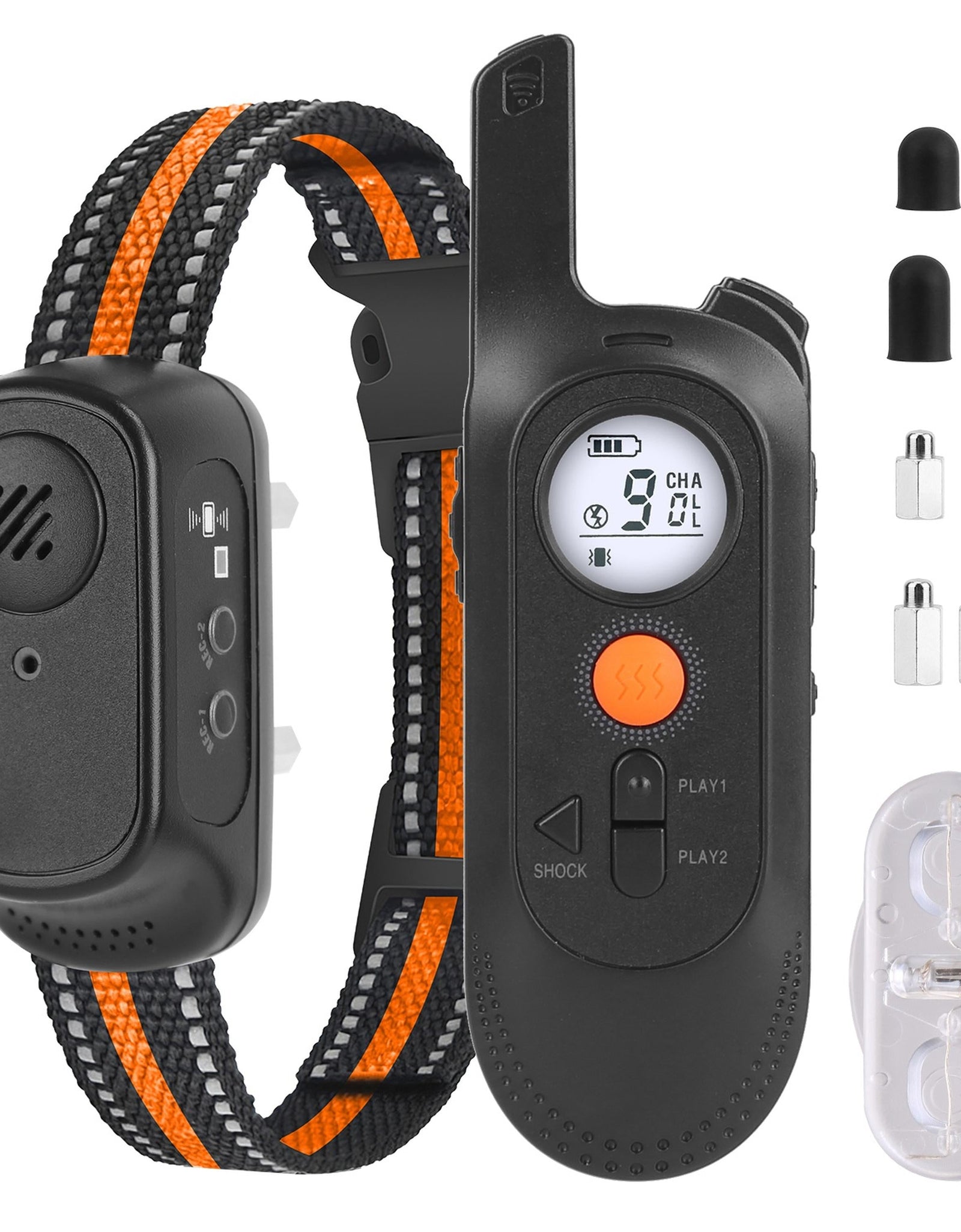 984FT Dog Training Collar IP65 Waterproof Pet Beep Vibration Electric Shock Collar 3 Channels Rechargeable Transmitter Receiver Trainer with Recording