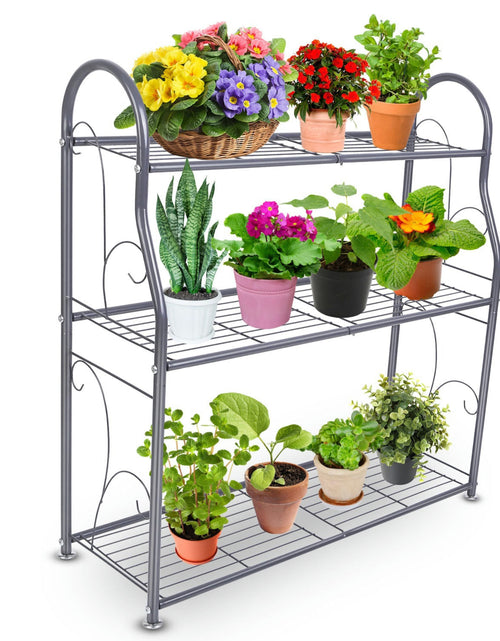 Load image into Gallery viewer, 3 Tier Plant Stand Shelf Flower Pot Holder Display Rack 88LBS Utility Storage Organizer
