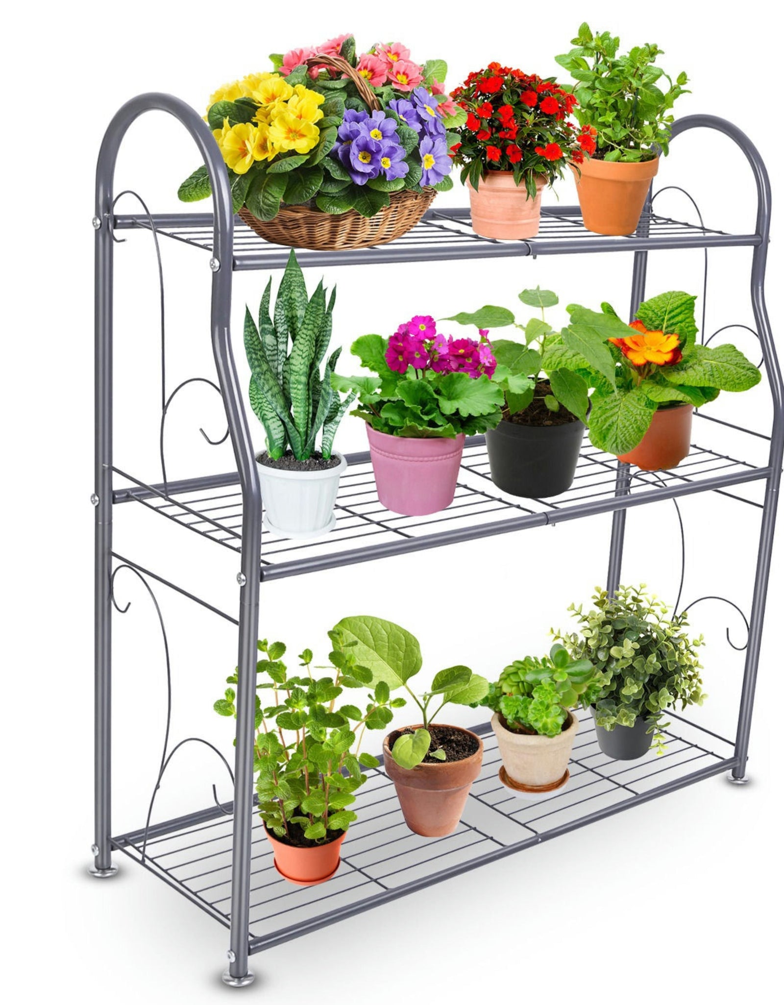3 Tier Plant Stand Shelf Flower Pot Holder Display Rack 88LBS Utility Storage Organizer