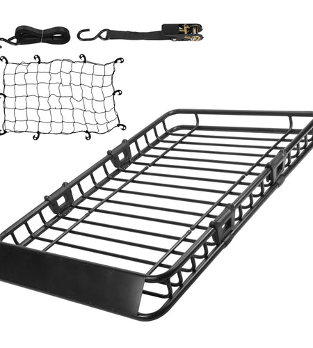 63x39x6.3in Universal Roof Rack Cargo Carrier Car Top Luggage Holder Basket with�Hook Strap Elastic Net
