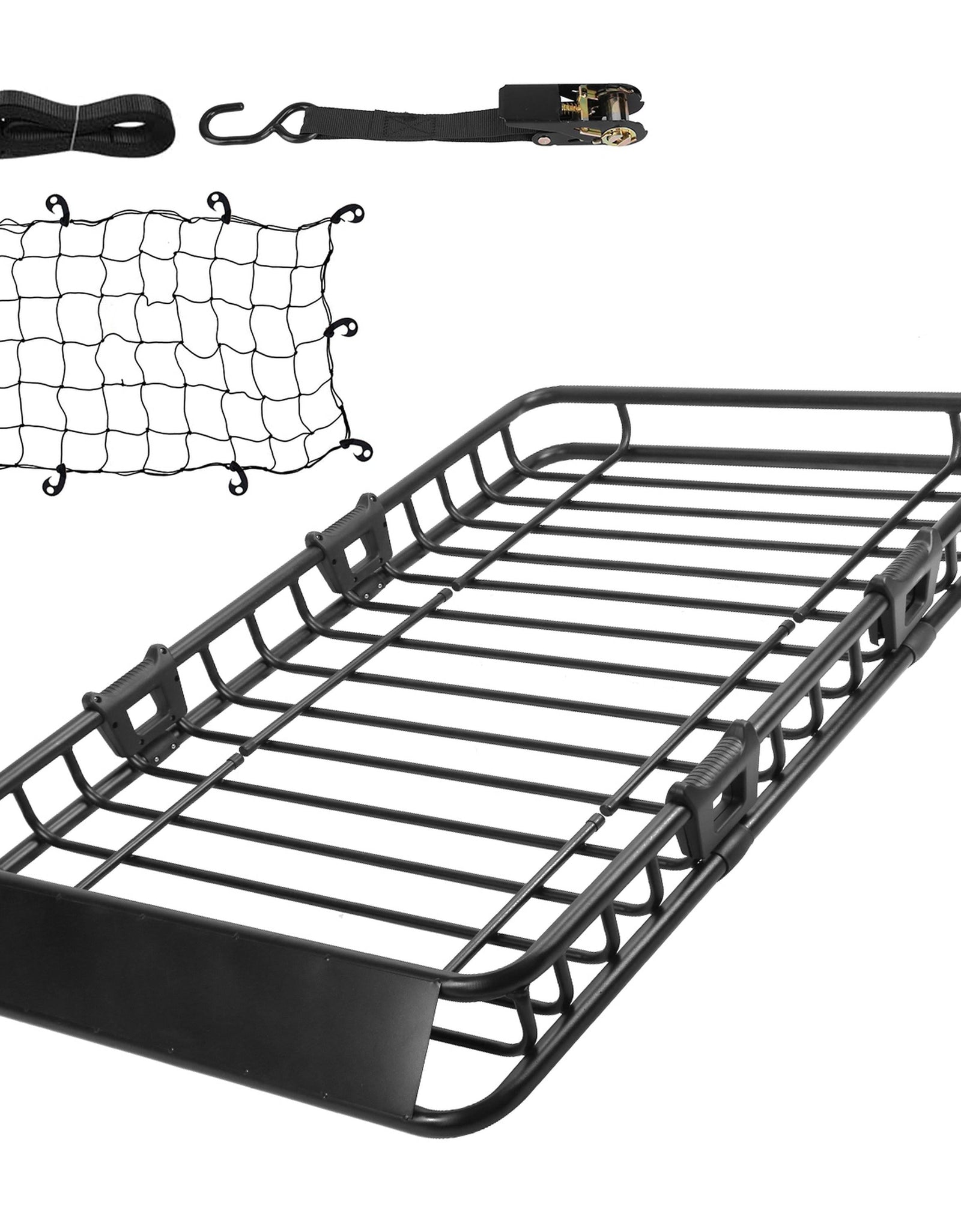 63x39x6.3in Universal Roof Rack Cargo Carrier Car Top Luggage Holder Basket with�Hook Strap Elastic Net