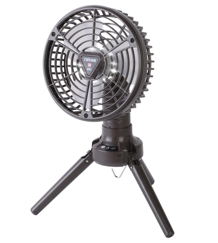 10400mah Portable Camping Fan with LED Light Rechargeable Tripod Tent Hanging Fan Lantern Portable Foldable Oscillating Table Fan with 3 Brightness 4